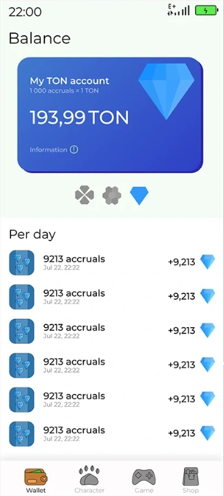 Move to earn — экран 1